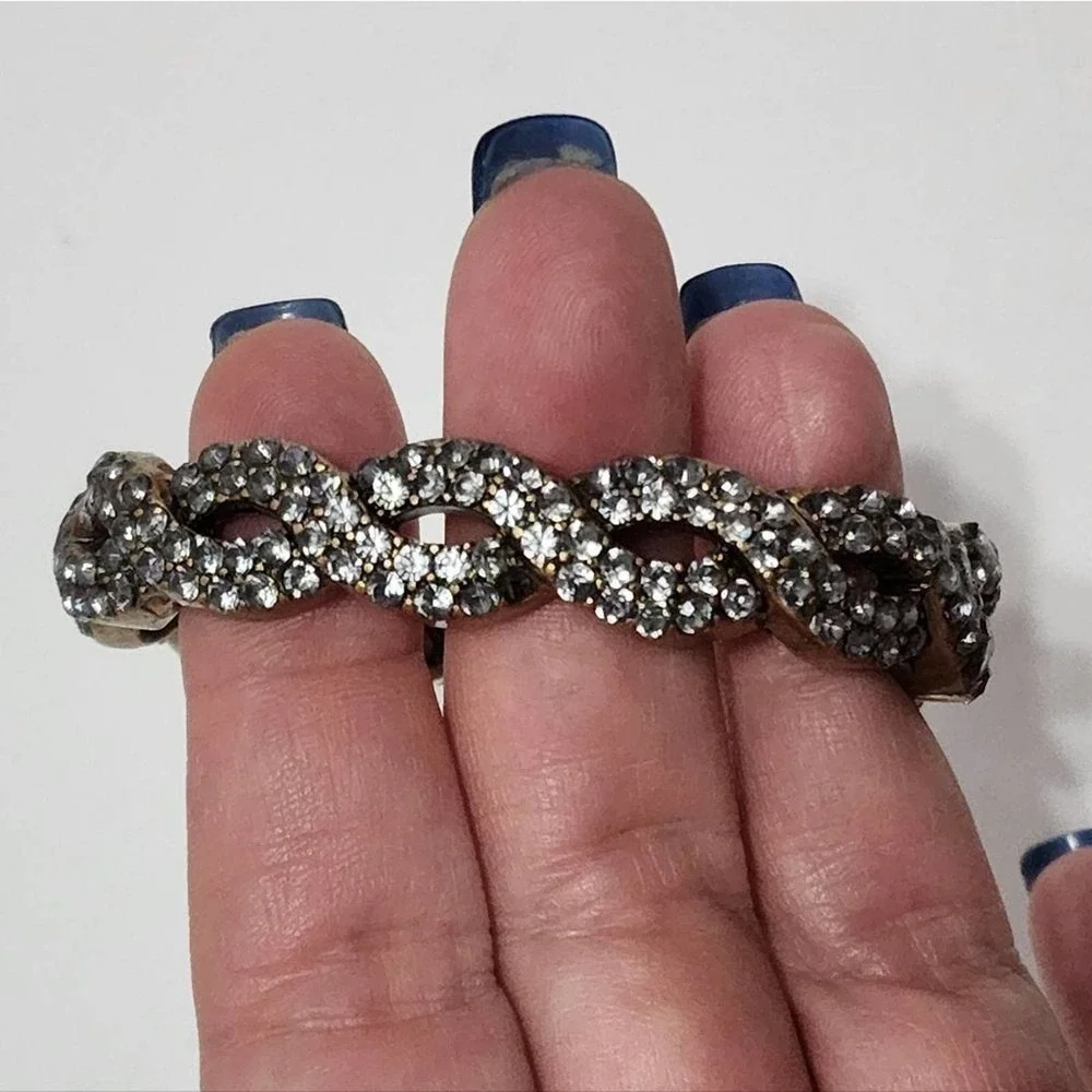 J. CREW‎ jeweled twist hinged bracelet